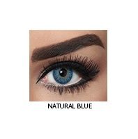 زوج عدسات لاصقة تجميلية من بيلا - natural blue - ازرق