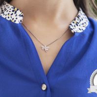 مجوهرات  - سلسال مع تعليقة فراشة 