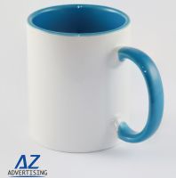 Mug  سيراميك   لون أزرق و ابيض AZ