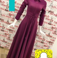 فستان تركي للمحجبات - 38 Eu - ارجواني داكن