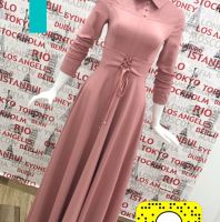 فستان تركي للمحجبات - 44 Eu - مشمشي