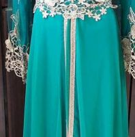 قفطان مغربي فاخر  - L - اخضر