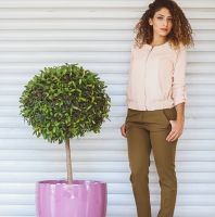 جاكيت - L -  زهري فاتح 