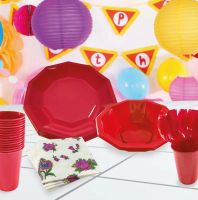 صحون وكاسات جولف تيتانيوم - احمر