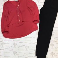 بلوزة قطن  - m - زهري غامق