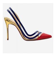 صندل كعب شفاف - 38 Eu - احمر