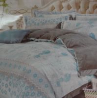 طقم وجه ملحفه  قطن  - فيروزي - مزدوج/كامل