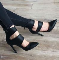 شوز كعب جلد - 37 Eu - اسود