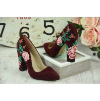 شوز شمواه مع كعب - 37 Eu - خمري