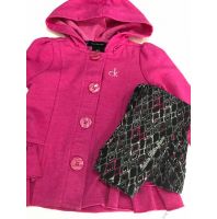 طقم اطفال بناتي من مالركه كالفن كلاين  - 12 شهر - فوشي