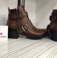 جزمة شتاء موديل 2018 جلد - 40 Eu - بني متوسط