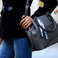 حقيبة يد فاخرة - رمادي داكن