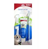 فراشي اسنان مع معجون بطعم النعنع BIOLINE Pet toothpaste kit–Mint