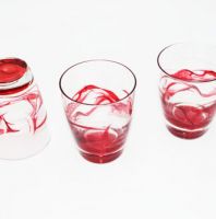 3 كاسة cerve قصير مموج أحمر