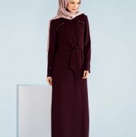 جلباب  ألفينا 17-1047 صيفي لون عنابي - نمرة 48