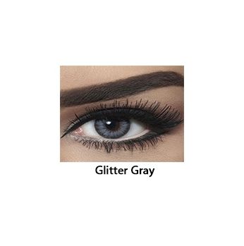 زوج عدسات لاصقة تجميلية من بيلا - glitter gray- رمادي