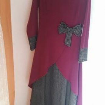 فستان تركي - 44 - بنفسجي واسود