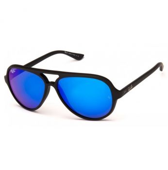  نظارة . ray ban  - ازرق . شكل الاطار دائري 