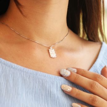 مجوهرات -سلسال مع تعليقة بومة فضة 925 