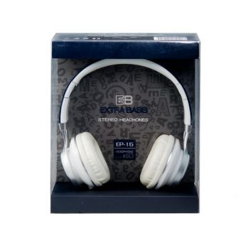 سماعة راس ستيريو Headphone EXTRA BASS EB16 - ابيض