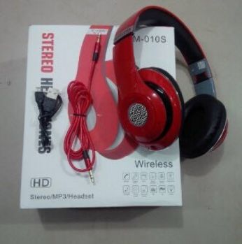 سماعة راس ويرلس STEREO Headphone TM-010S - احمر