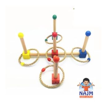 لعبة رمي الحلقات خشبية