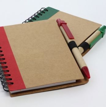 دفتر صديق البيئة مع قلم ريسايكل 