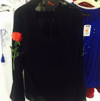 بلوزه كم طويل - xl - اسود 