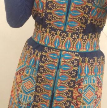 فستان مطرز - L - Dark Blue