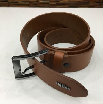 حزام رجالي جلد - عسلي - 130 سم