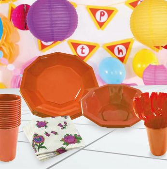 صحون وكاسات جولف تيتانيوم - برتقالي