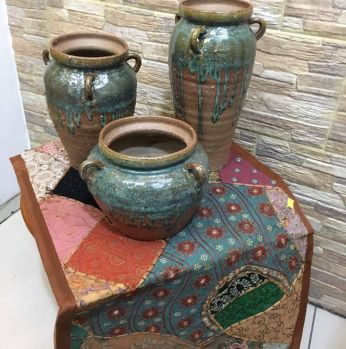 طقم فخار ملون  