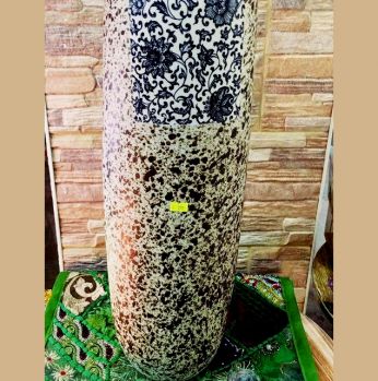 فازه برسمة الورود ,  حجم كبير 