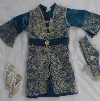 طقم حريم السلطان  - 0 - 6 اشهر  ازرق داكن 