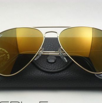 نظارة باطار افييتور Ray-Ban Sunglasses RB 3025  - زيتي