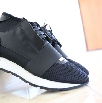 بوت بناتي - 36 Eu - اسود وابيض