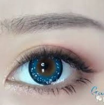زوج عدسات لاصقة تجميلية جلاكسي - Galaxy Moon Dark Blue