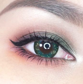 زوج عدسات لاصقة تجميلية جلاكسي -  Galaxy Sea Green