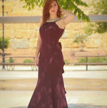 فستان سهرة تركي - 42 Eu - احمر مائل للبني