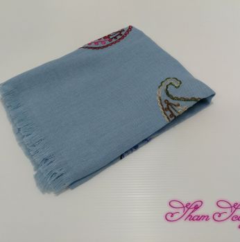شال تركي - ازرق سمواي فاتح