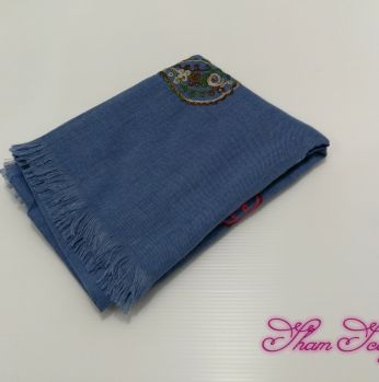 شال تركي - ازرق غامق 