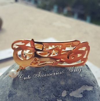 خاتم مميز  - مطلي بالذهب  - قابل للتعديل