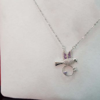 عقد فضة 925  عصفور  - فضة