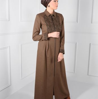 جلباب ALVINA شتوي  - 38 - Camel
