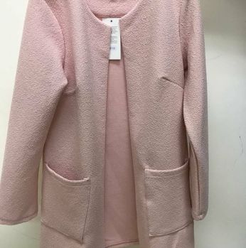 جاكيت وسط الطول - وان سايز - زهري بارد