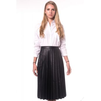 تنورة جلد  - Xl - اسود