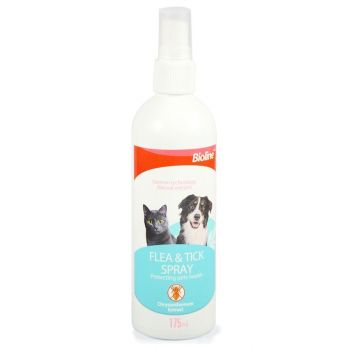 مزيل البراغيث والقراد عن القطط والكلاب BIOLINE Flea and Tick spray175ml