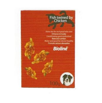 قطع الدجاج للتدريب الكلاب bioline fish twined by chicken