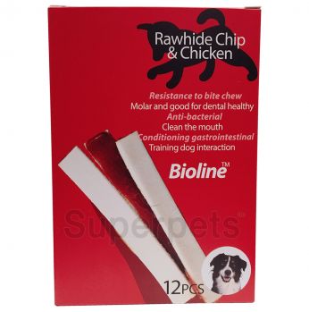 مكافئات للكلاب BIOLINE Leather chicken stick