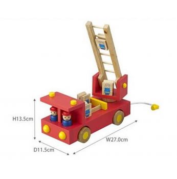 لعبة سيارة الإطفاء الخشبية